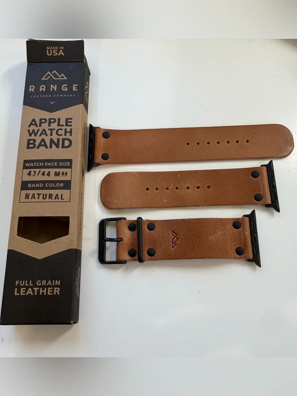 Range Leather Co. Full Grain Leather Apple Watch Band - 42/44mm NIB